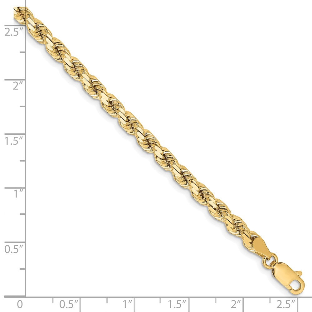 10K 4.25mm Diamond-Cut Rope Chain 8  inches