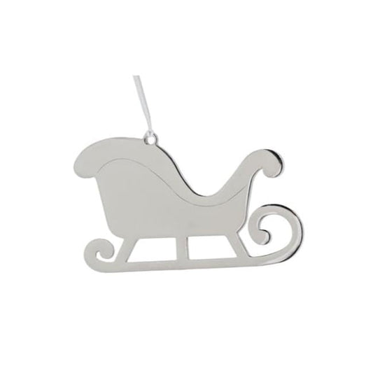 Creative Gifts 018844 Sleigh Ornament with White Tassel