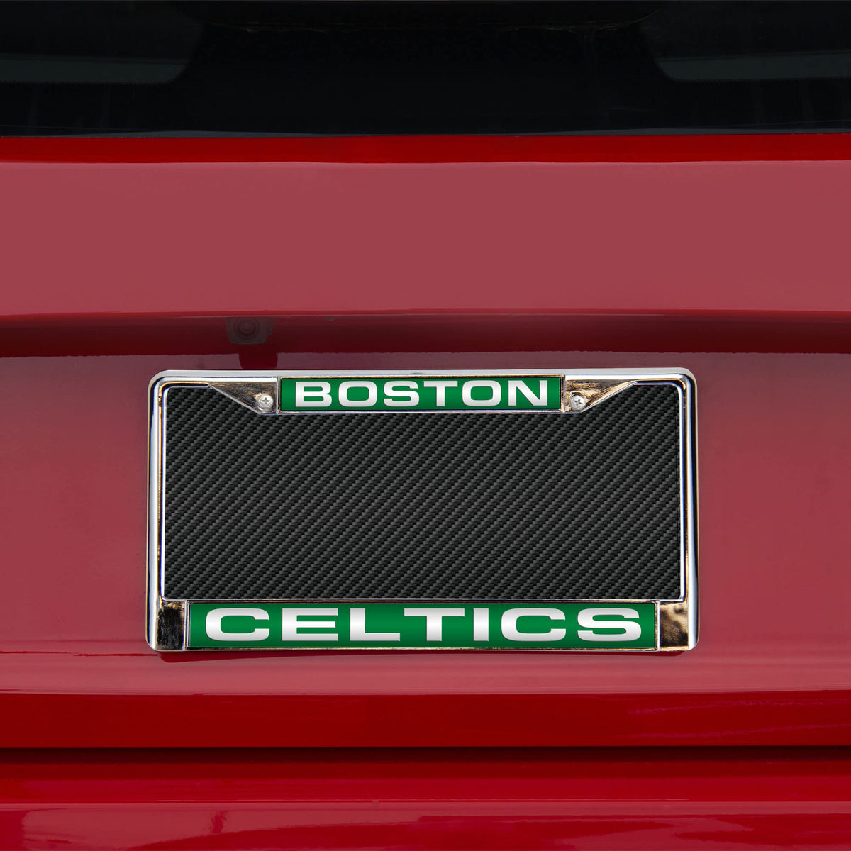 Boston Basketball Celtic's Chrome Metal Laser Cut License Plate Frame
