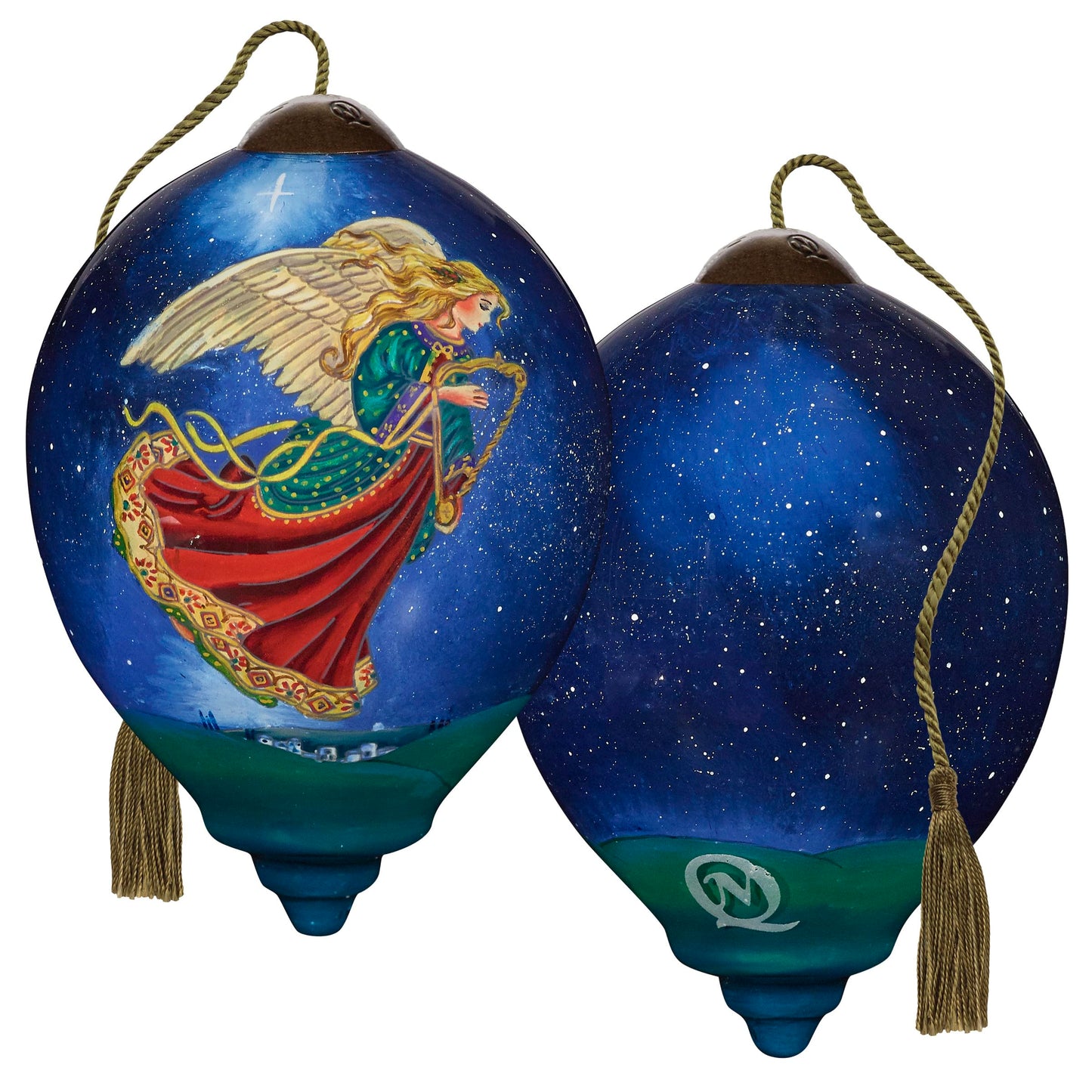 Neqwa Art Join the Triumph of the Skies by Lisa Alderson Hand-painted Glass Ornament