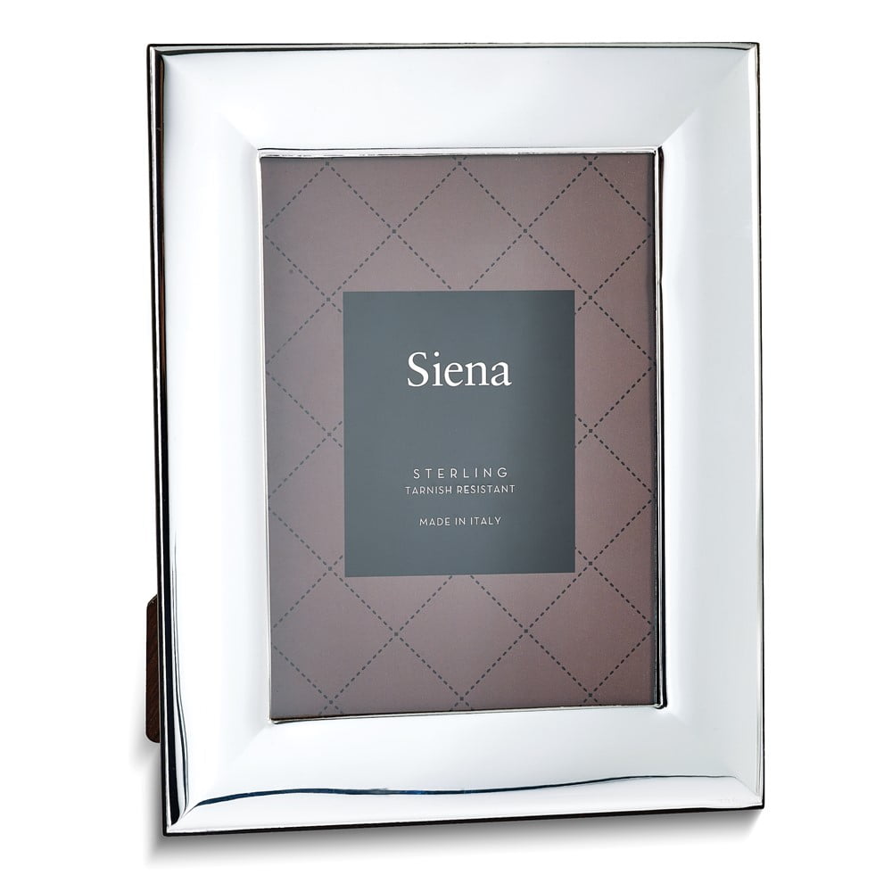 Bilaminate Sterling Silver Wide Plain 5x7 Frame Q-GM7099
