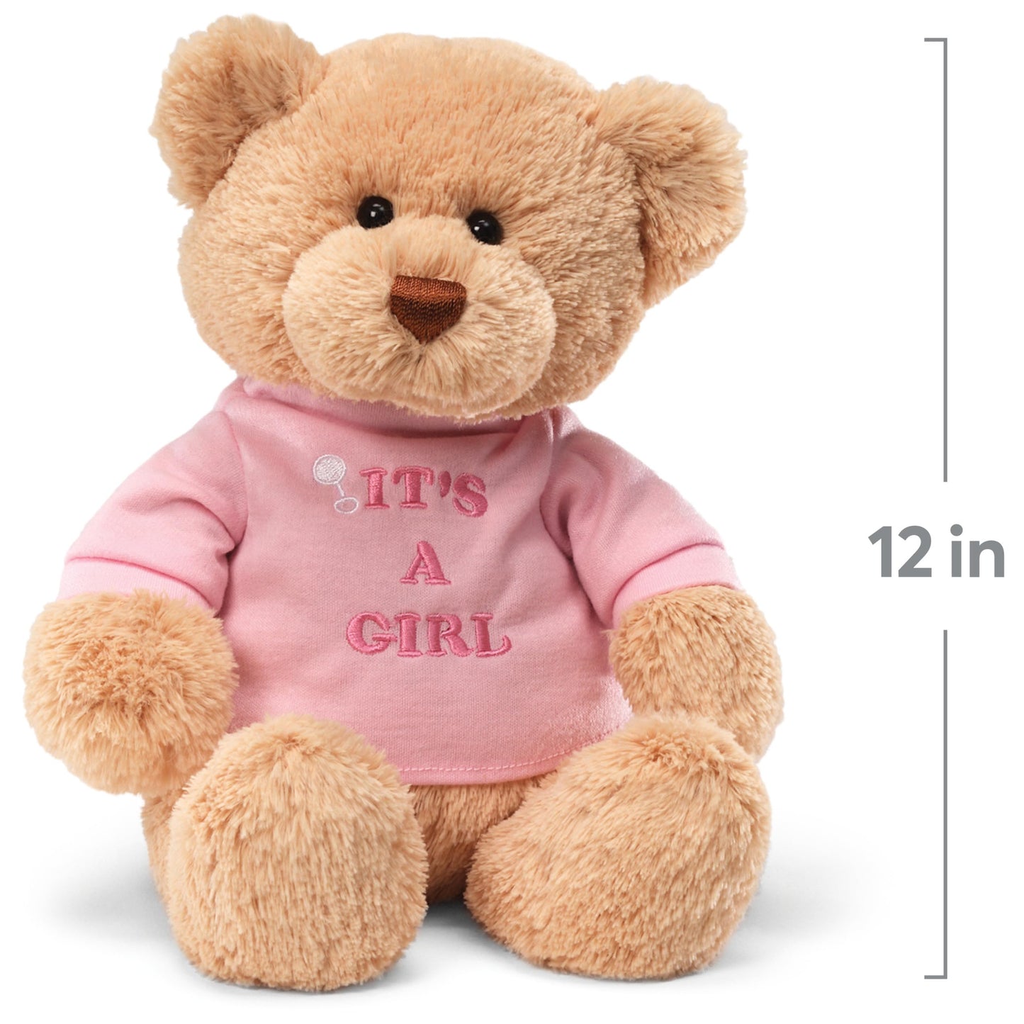 GUND 12" Plush It's A Girl T-Shirt Bear