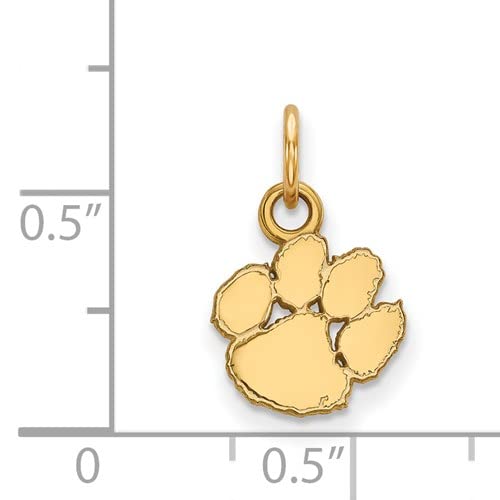 14k Gold LogoArt Clemson University Tiger Paw Extra Small Pendant Q4Y001CU