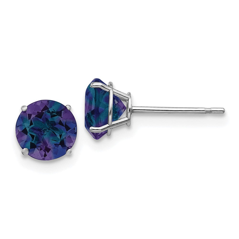 14kw Created Alexandrite Earrings