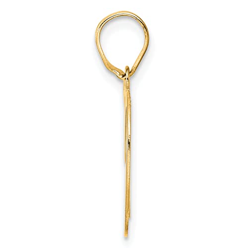 14k Polished Number 19 Pendant