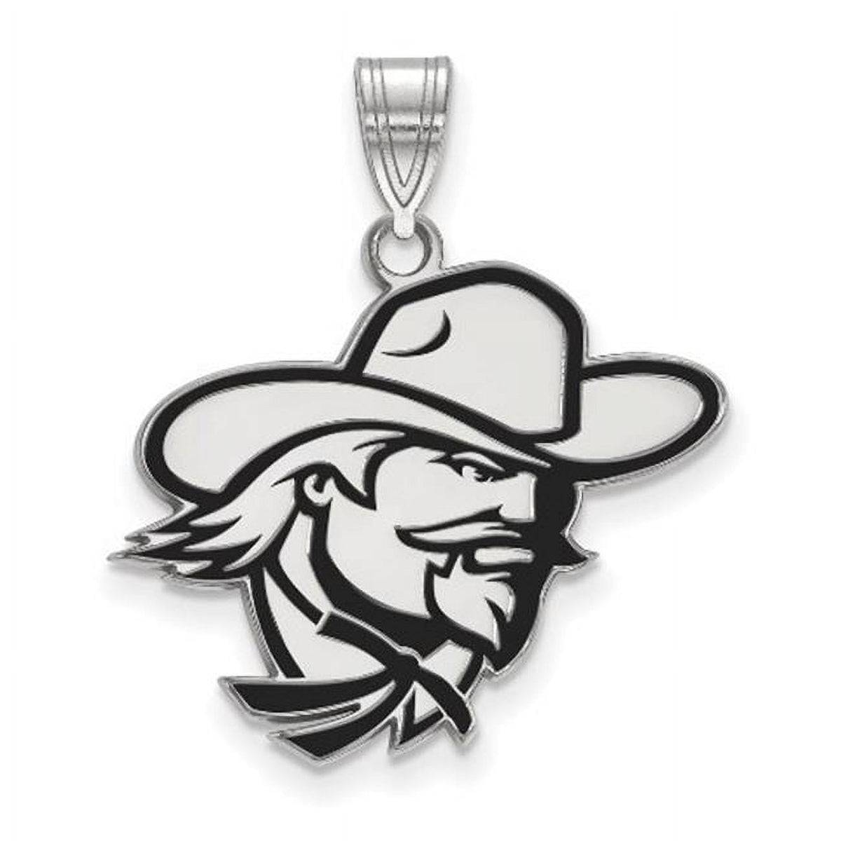 Sterling Silver Official Licensed Collegiate Eastern Kentucky University (EKU) Large Enamel Pendant