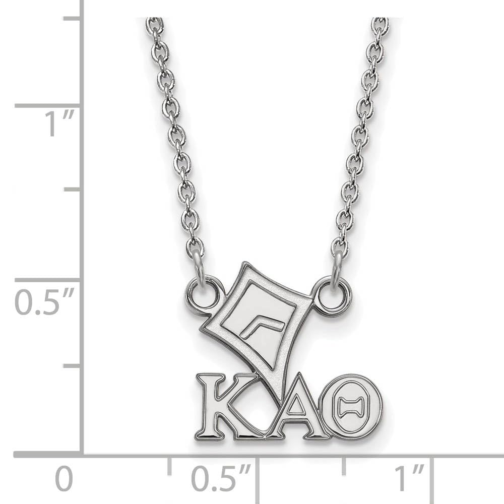 Sterling Silver 18in Official Licensed Greek Sororities Kappa Alpha Theta (???) XS Pendant w/ Necklace