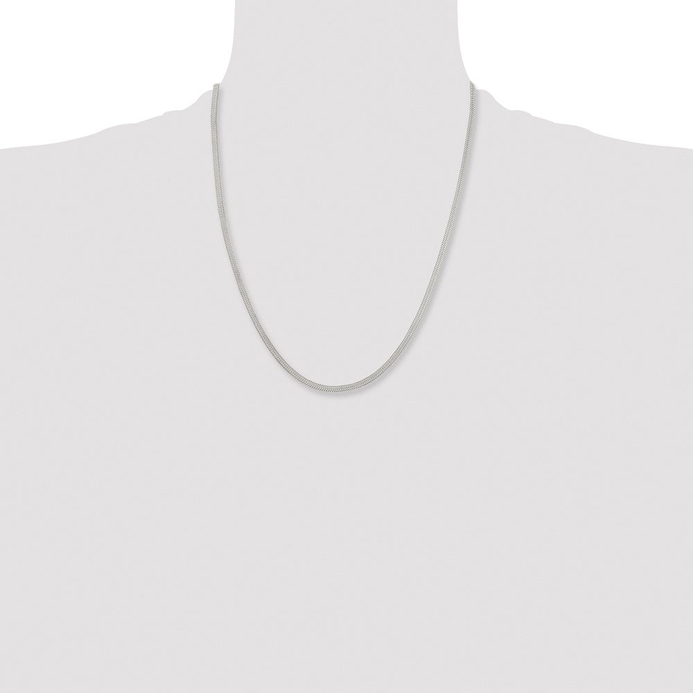 Stainless Steel Polished 3.4mm 22in Herringbone Chain