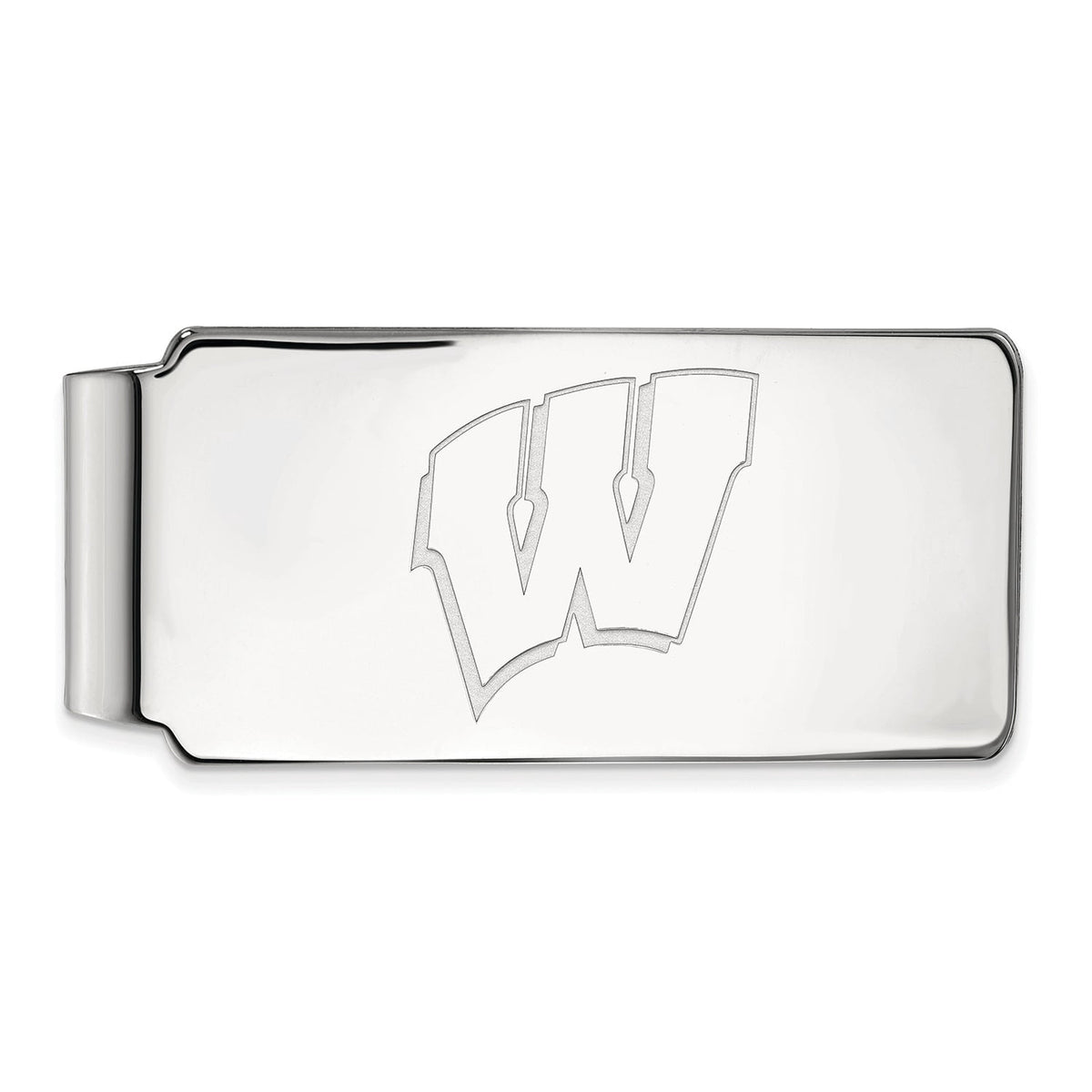 Sterling Silver U of Wisconsin Logo Money Clip