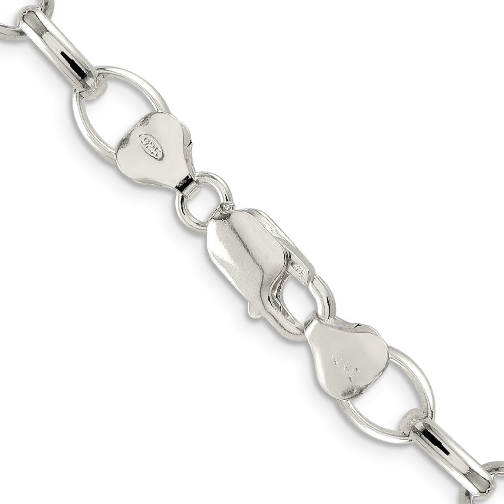 Sterling Silver 8mm Fancy Rolo Chain 18 Inches