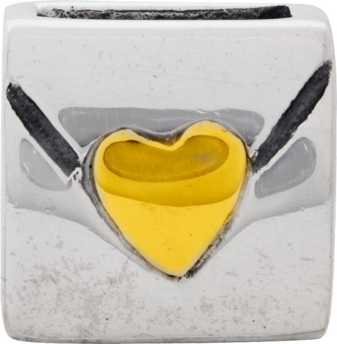 Sterling Silver & 14k Reflections Love Note Bead