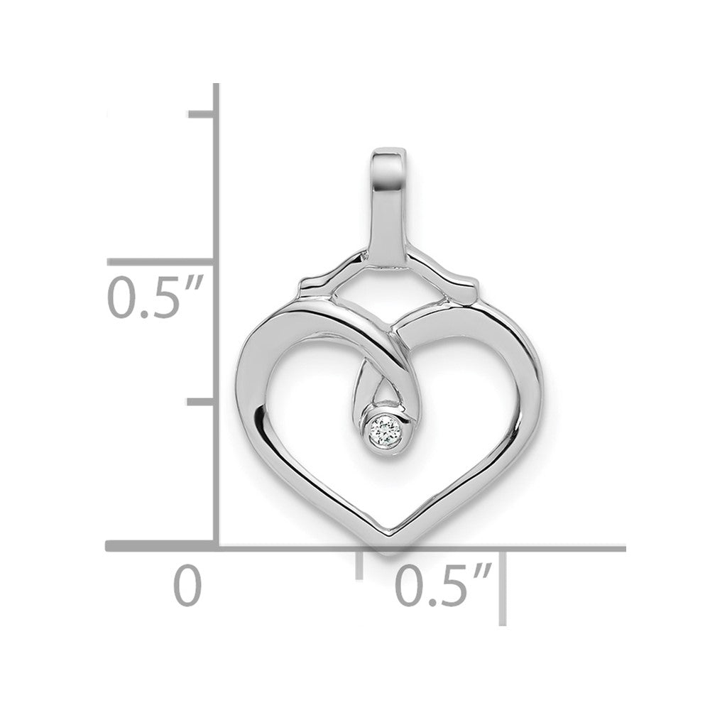 10kw Diamond Heart Pendant