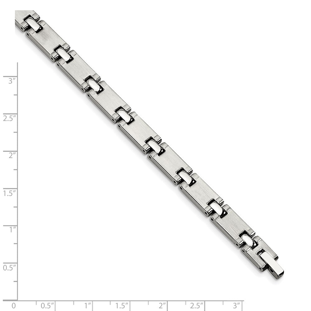 Stainless Steel Brushed and Polished 8.5in Bracelet 8.5 inches