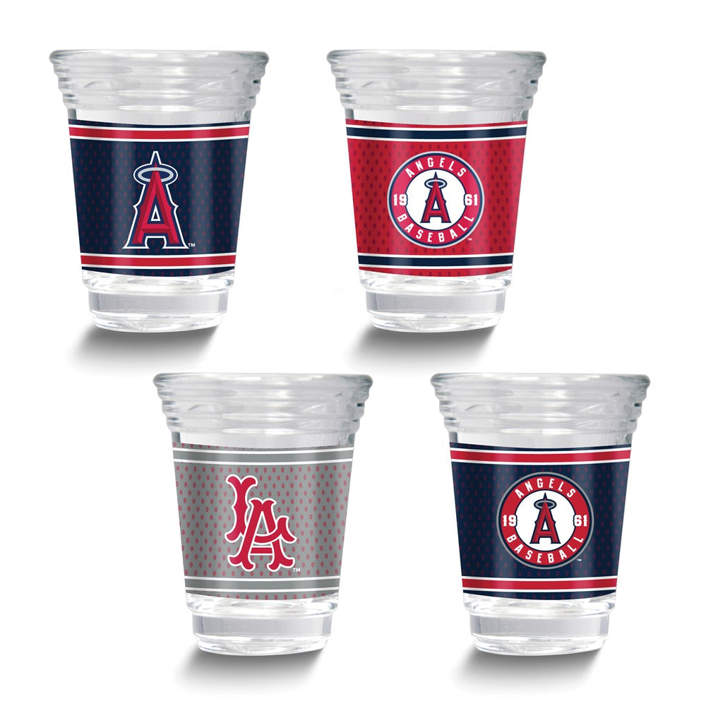 MLB Los Angeles Angels 4-piece 2 oz. Shot Glass Set