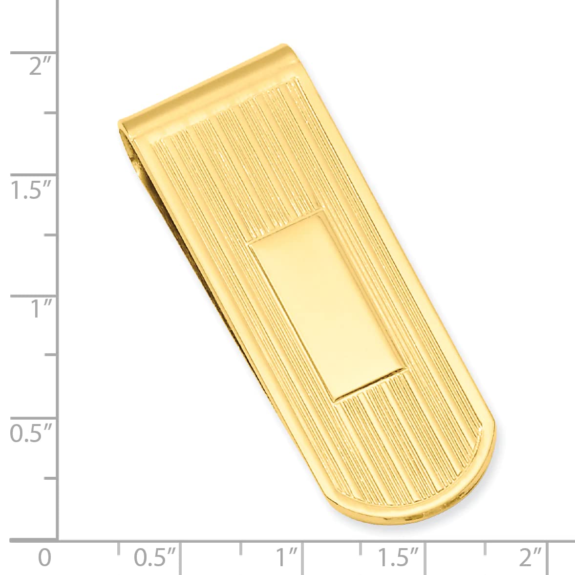 Primal Gold-plated Kelly Waters Etched Lines Money Clip