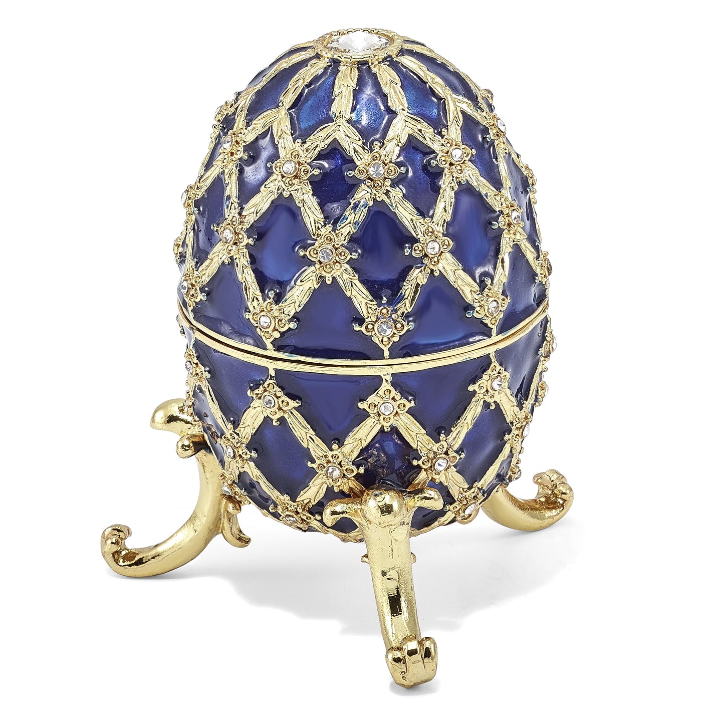 Pewter Grand Royal Blue Musical Egg