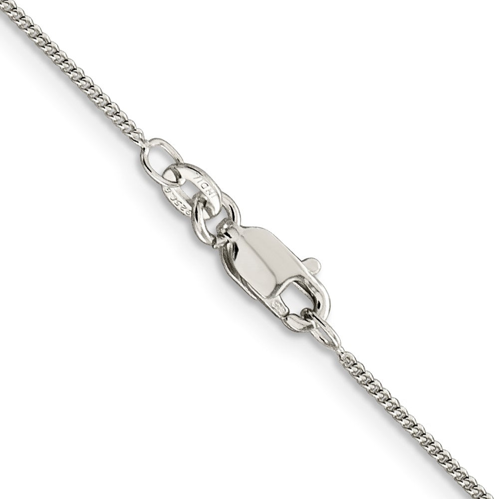 Sterling Silver 1mm Curb Chain 16 Inches