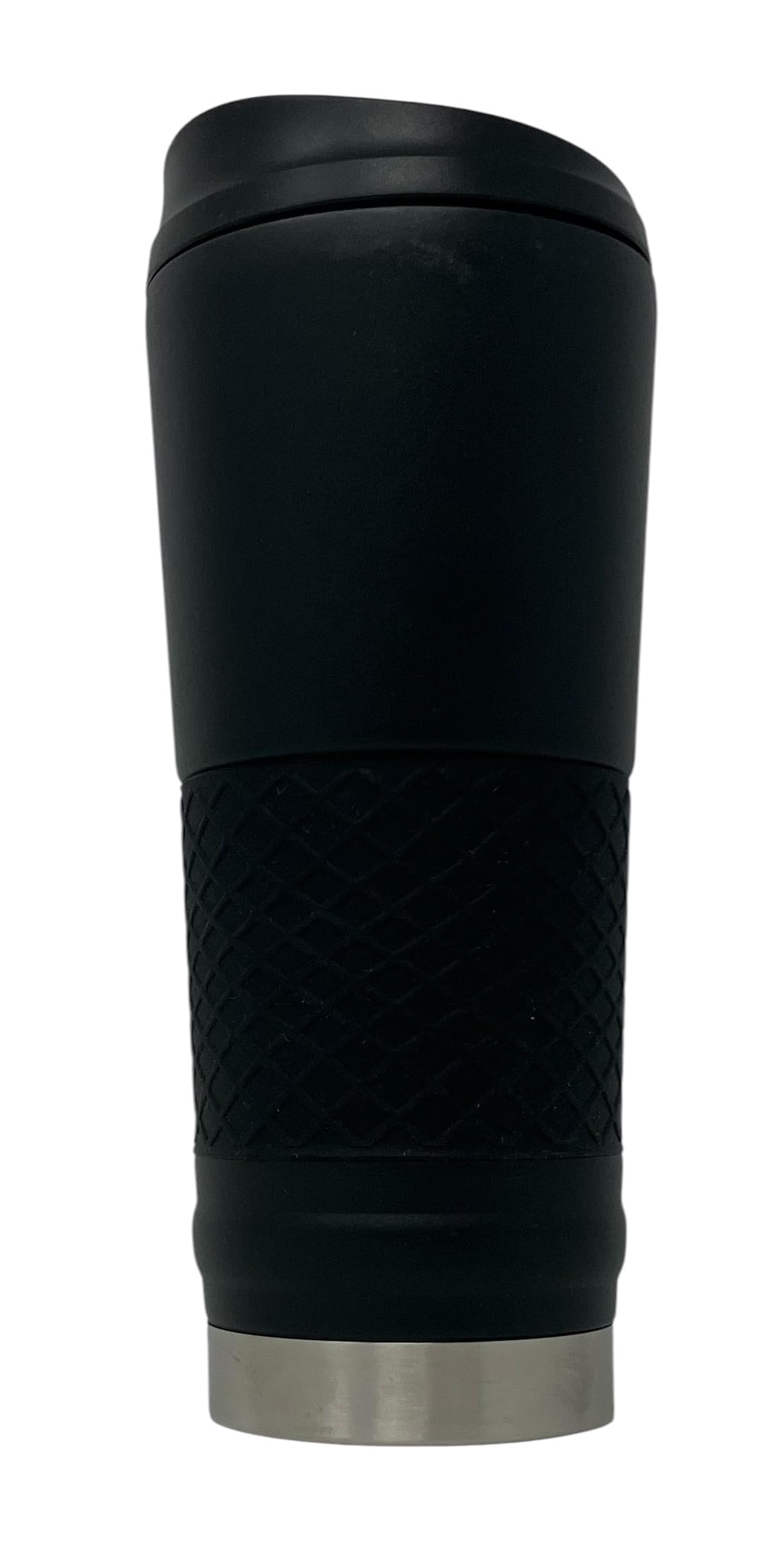 West Virginia 24 ounce vacuum insulated stainless steel tumbler in black powder coat and laser etched team logo