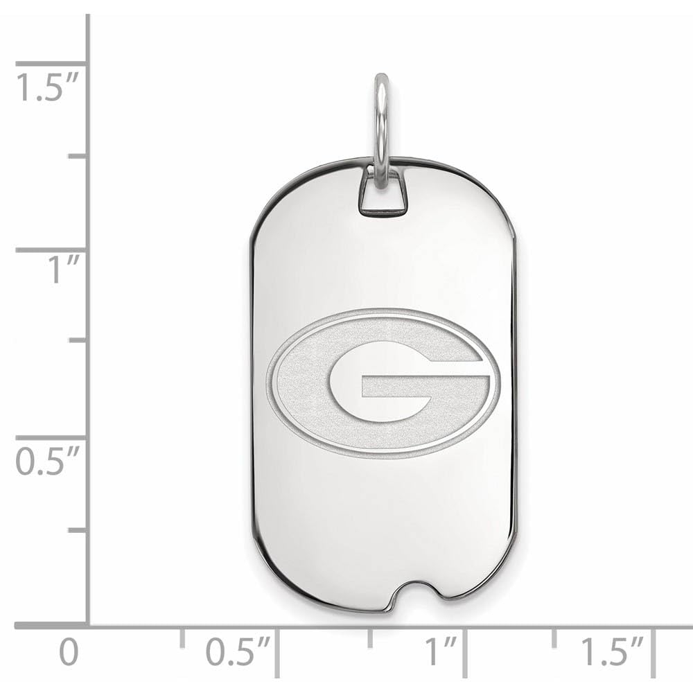 Women's Georgia Bulldogs Sterling Silver Small Dog Tag