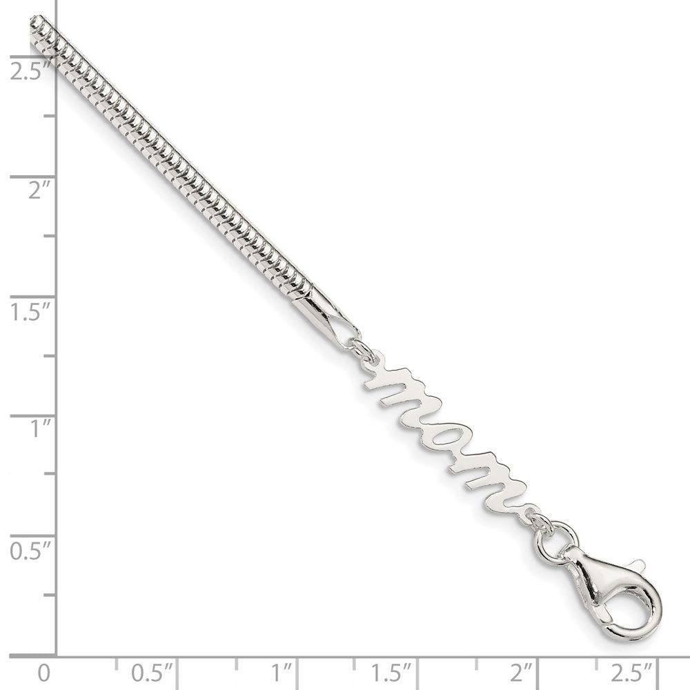 Sterling Silver MOM Bracelet 7.5 inches