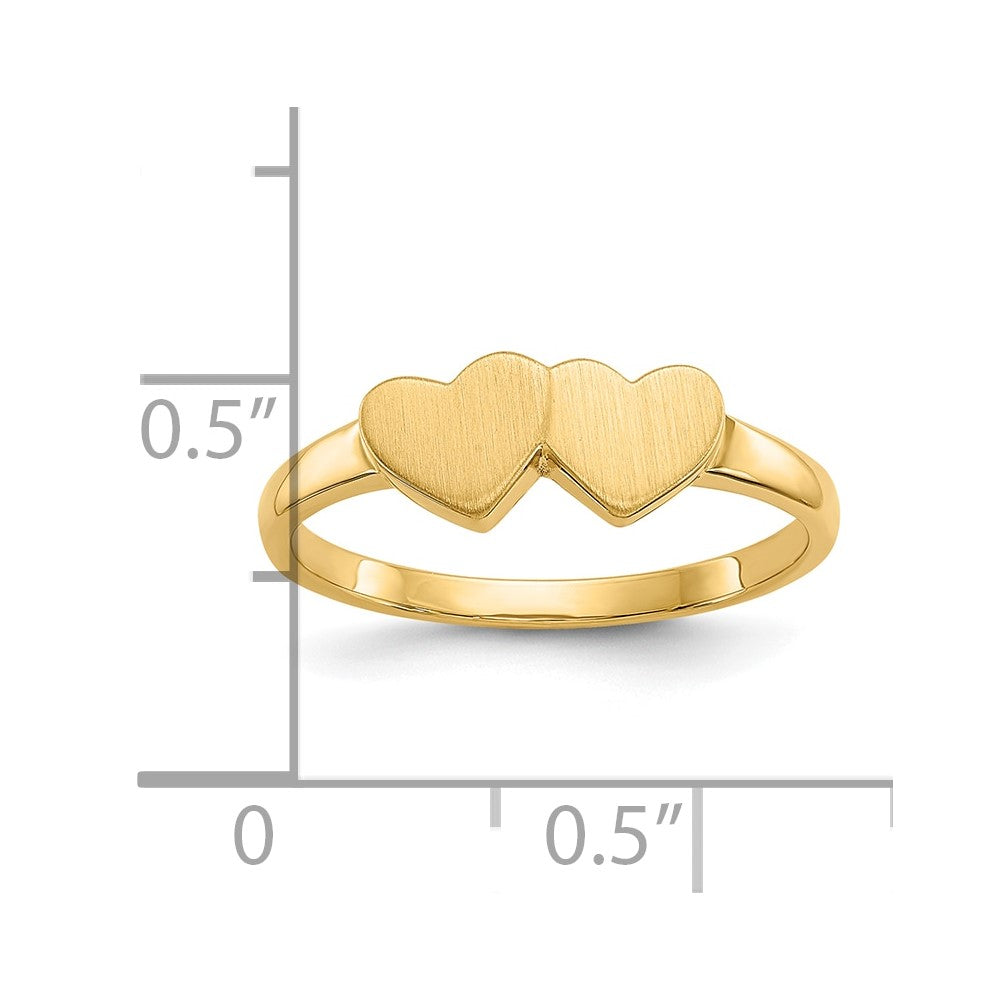 10k 5.0x5.5mm Open Back Signet Ring