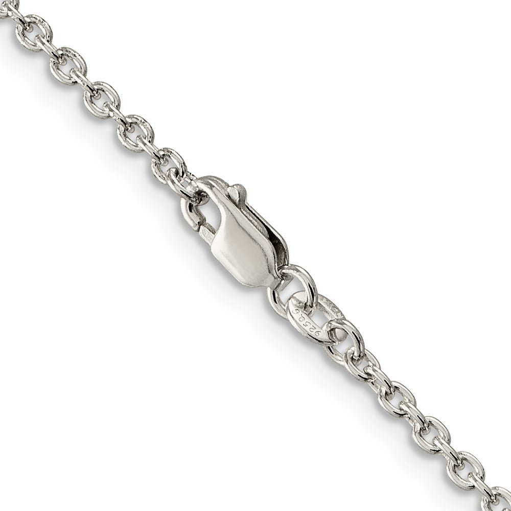 Sterling Silver 2.25mm Cable Chain 42 Inches