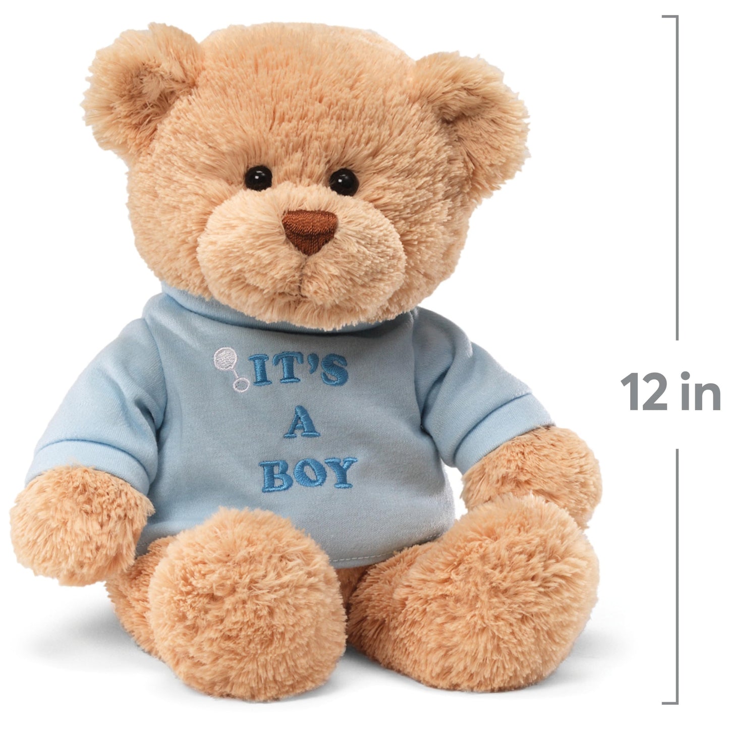 Gund IT'S A BOY Blue T-Shirt Polyester Plush Teddy Bear Q-GM18810