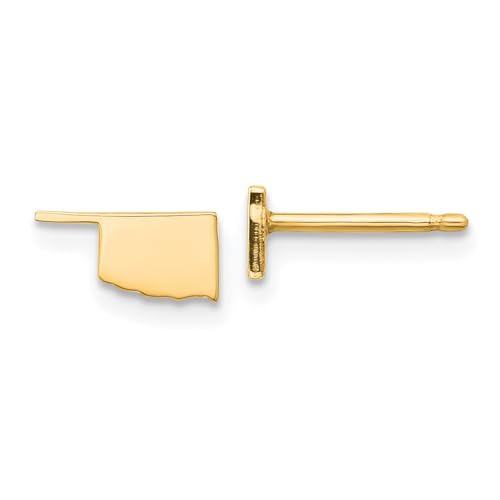 Sterling Silver/Gold-plated Oklahoma State Earrings
