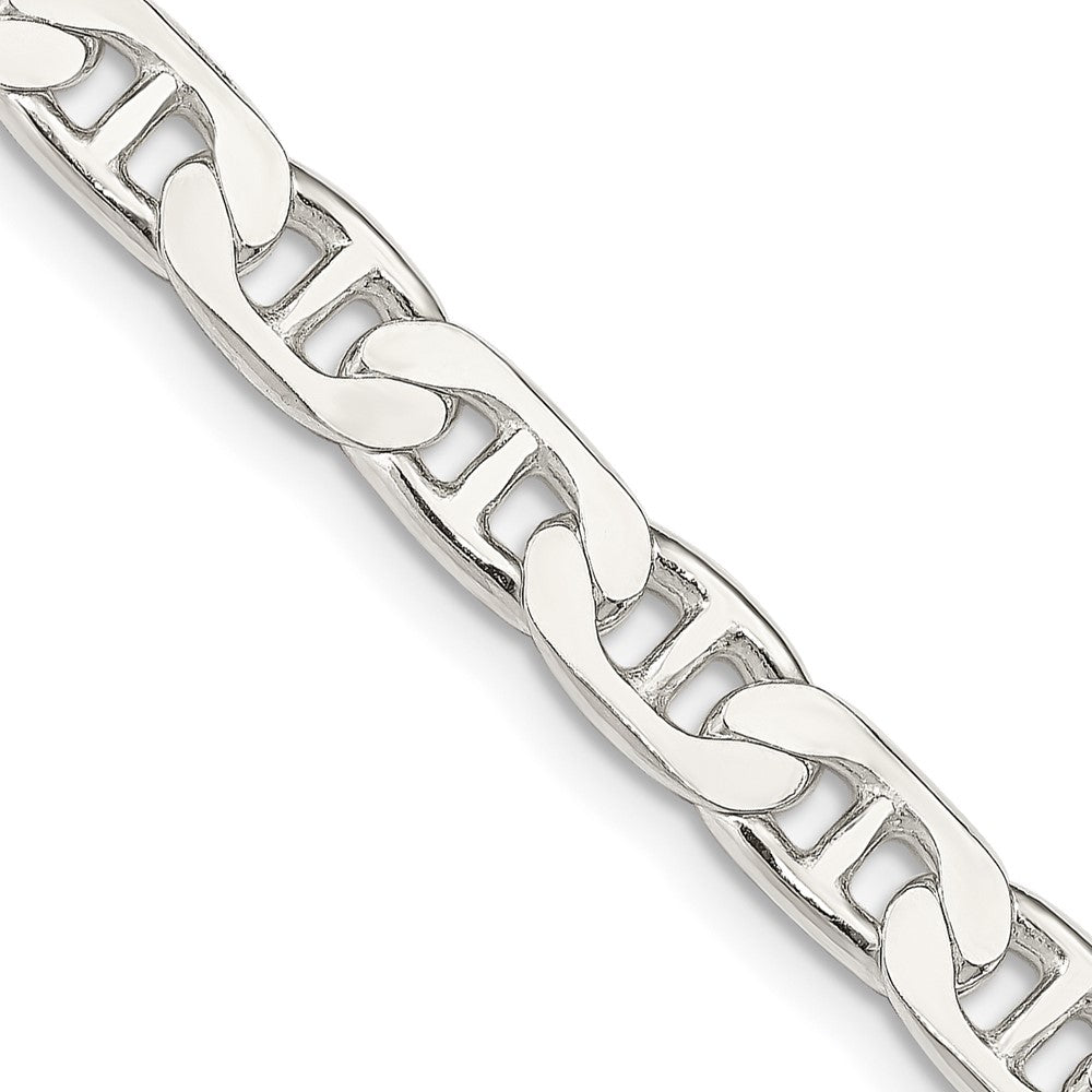 Sterling Silver 6.5mm Flat Anchor Chain 22 Inches