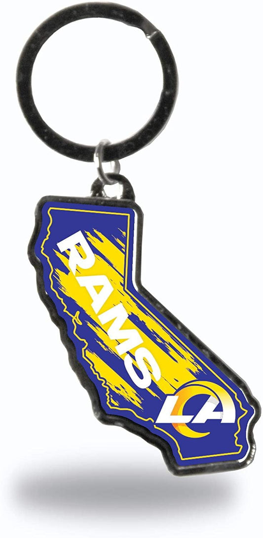 Los Angeles Rams State Shape Keychain