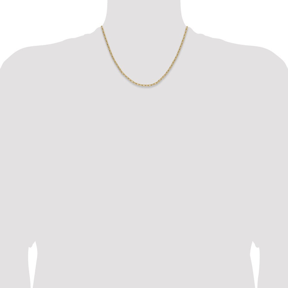 14k 3.0mm Semi-Solid Paperclip Chain