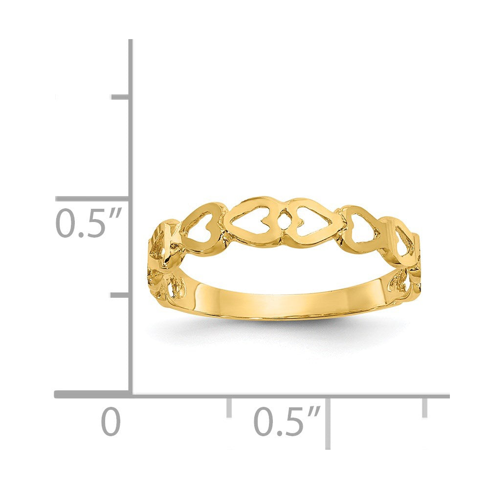 14k Heart Ring Size 6