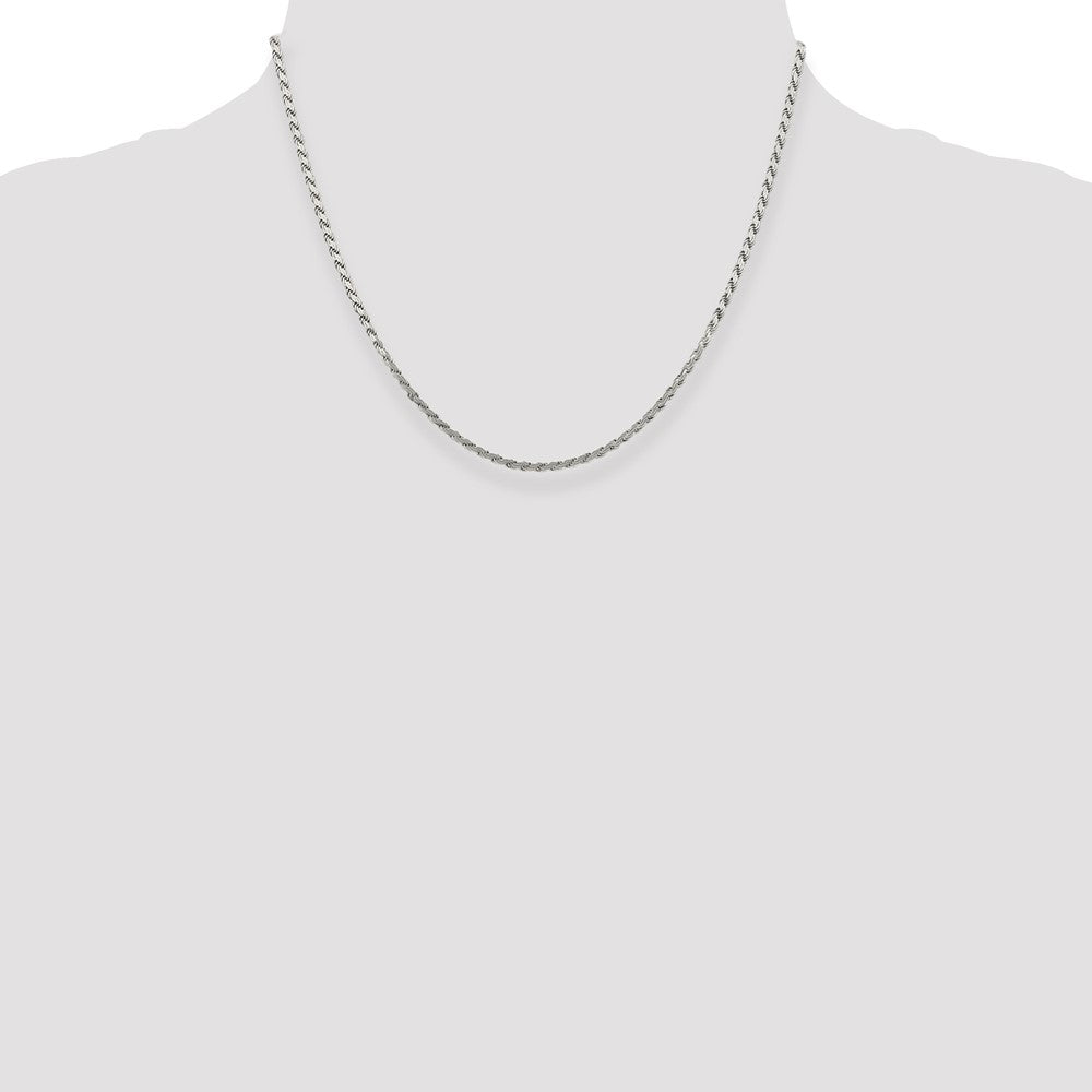 Sterling Silver 2.25mm Flat Rope Chain 18 Inches
