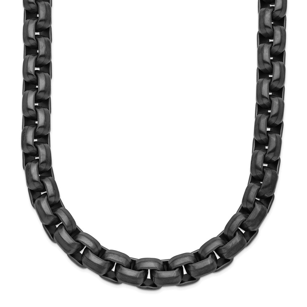 Stainless Steel Polished Gun Metal IP-plated 24in Box Chain