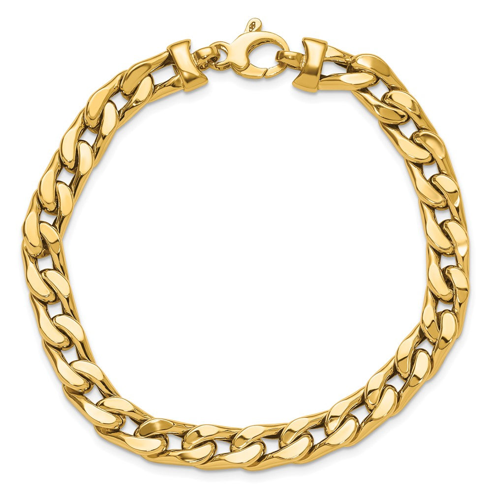 14K Polished Men's Link Bracelet 8.5  inches
