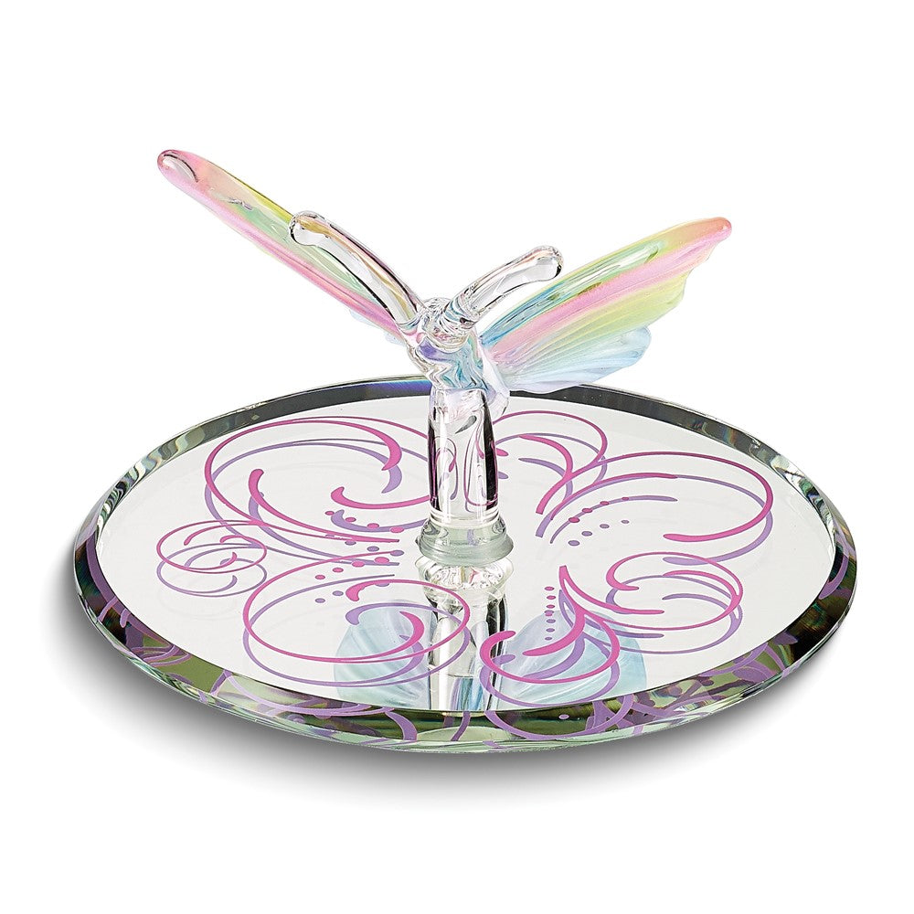 Glass Baron Butterfly Figurine - Rainbow Flutter