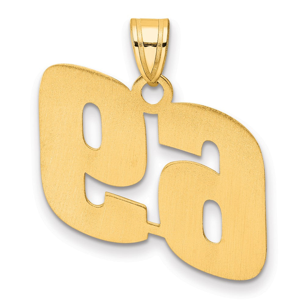 14k Polished Block Number 69 Pendant
