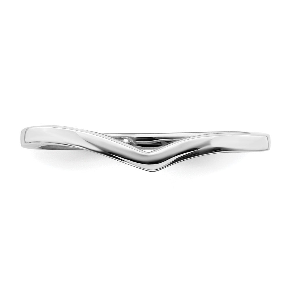10k White Gold Contoured Wedding Band