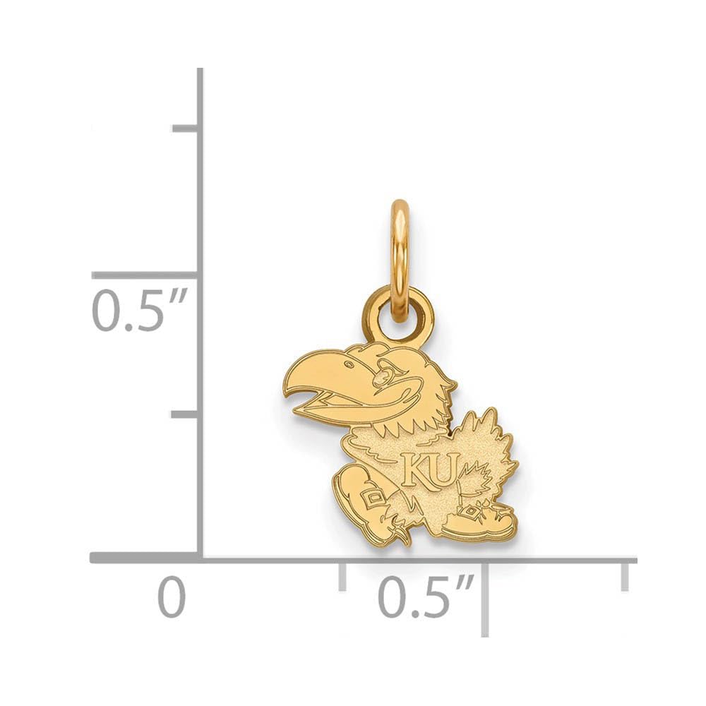 Women's Kansas Jayhawks Gold Plated XS Pendant