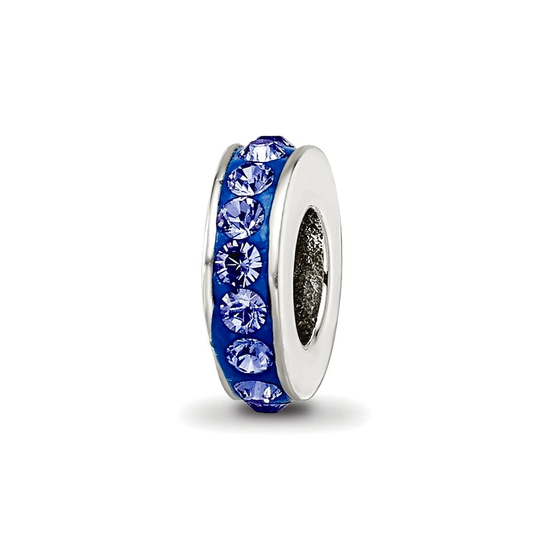 Sterling Silver Reflections Sept Single Row Preciosa Crystal Bead
