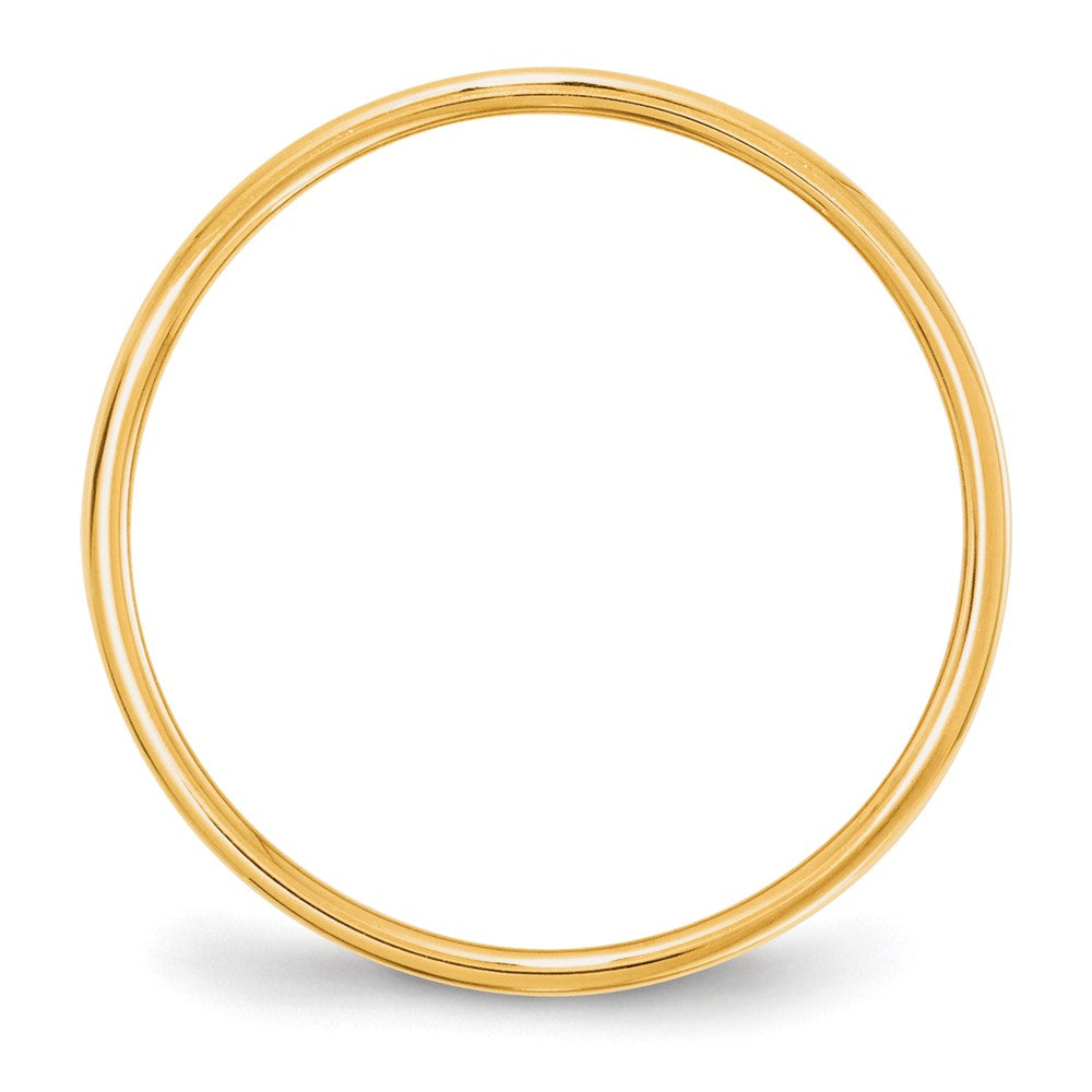 10k Yellow Gold 5mm Lightweight Flat Wedding Band Size 13