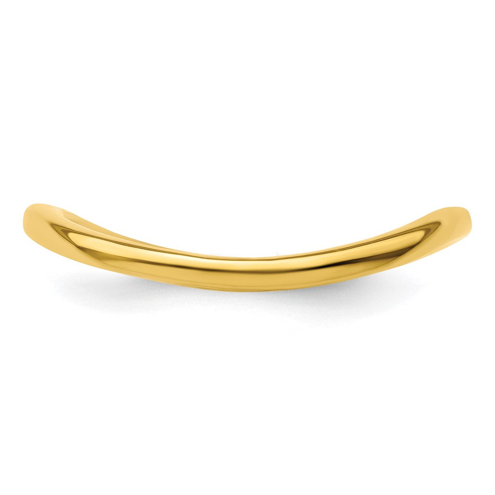 Sterling Silver Stackable Expressions Polished Gold-plate Wave Ring Size -9