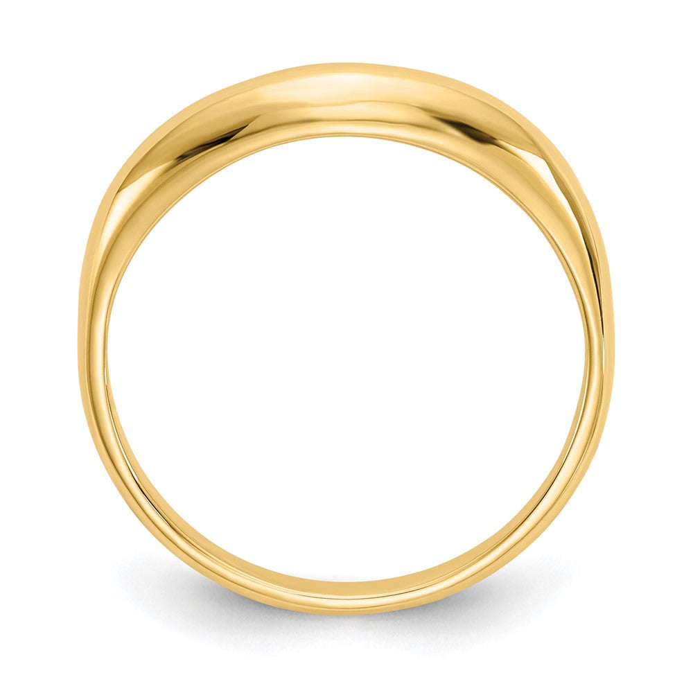 14k Polished Stackable Wave Ring Size 6.75