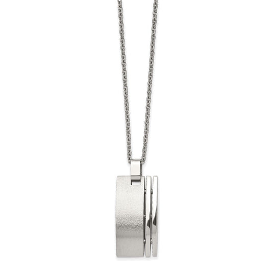 Stainless Steel Brushed 22in Necklace