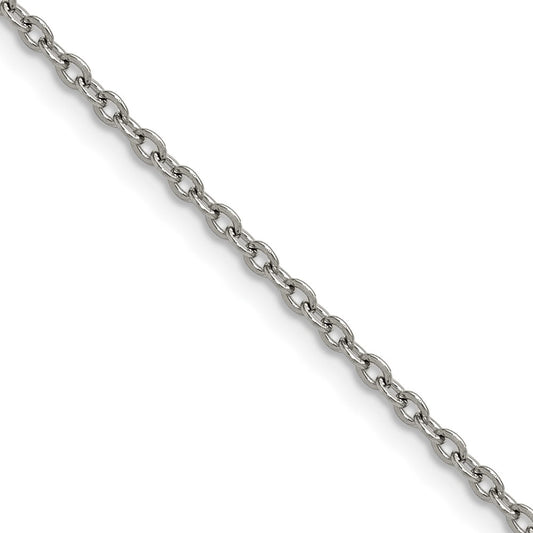 Chisel Stainless Steel Polished 1.9mm 20 inch Cable Chain