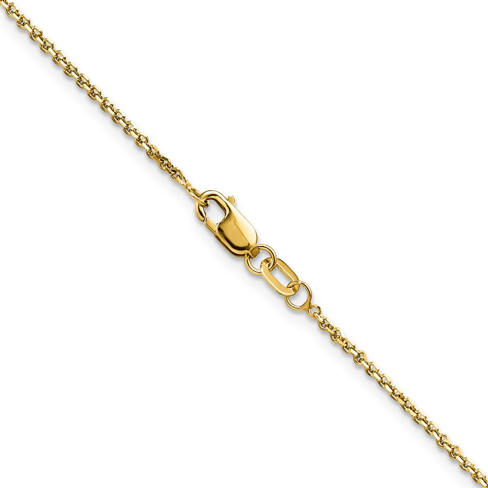 14K 1.25mm D/C Round Cable Chain