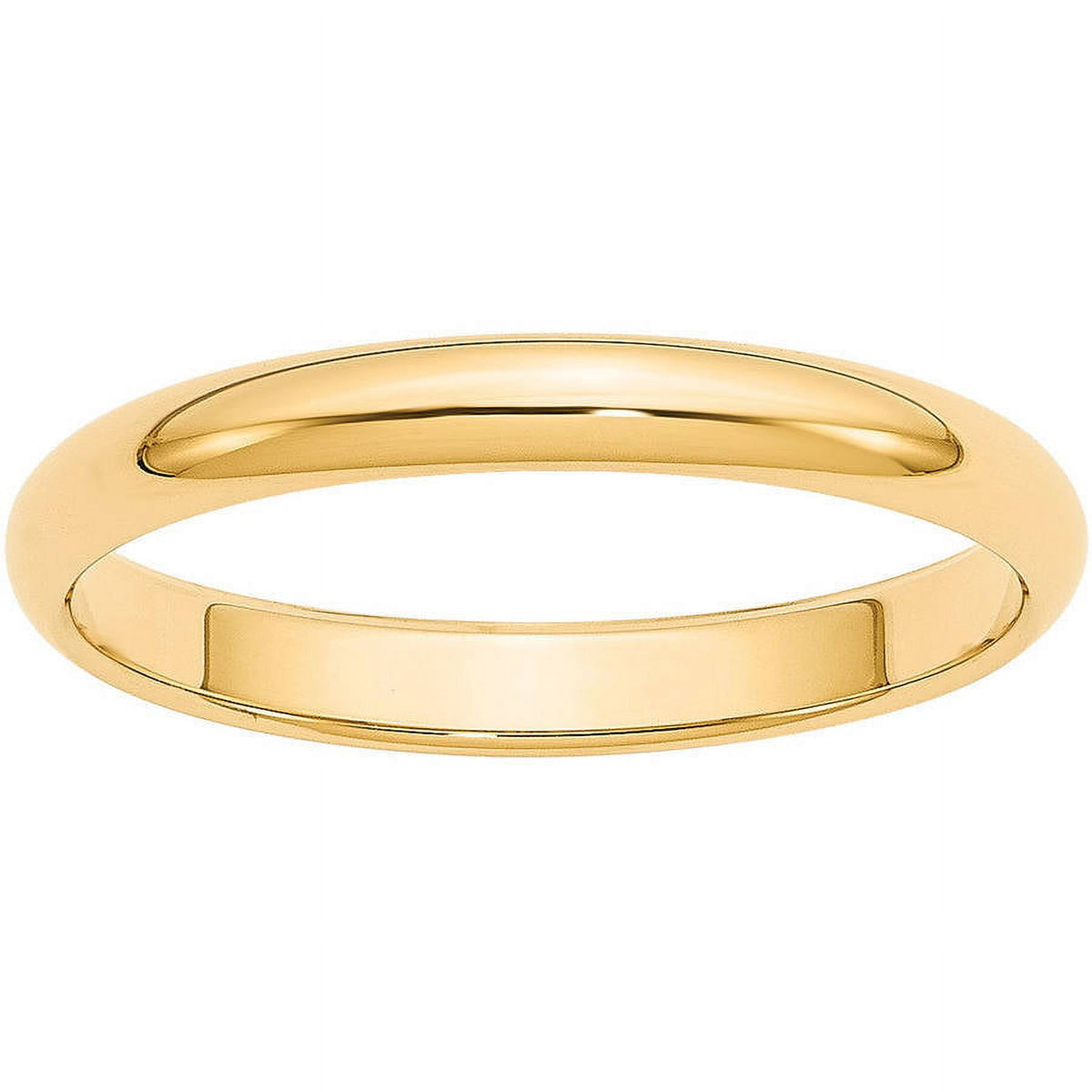 Primal Gold 10 Karat Yellow Gold 3mm Half Round Band Size 5.5