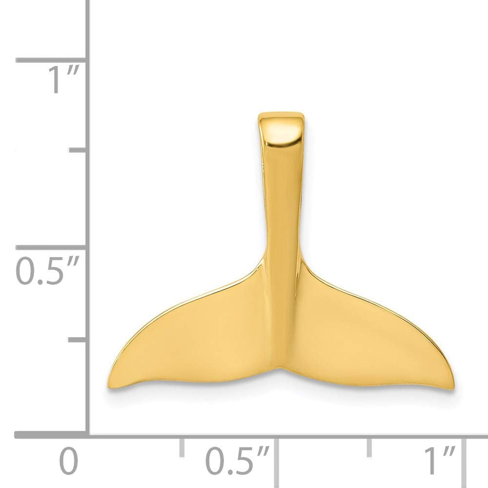 14k Whale Tail Chain Slide