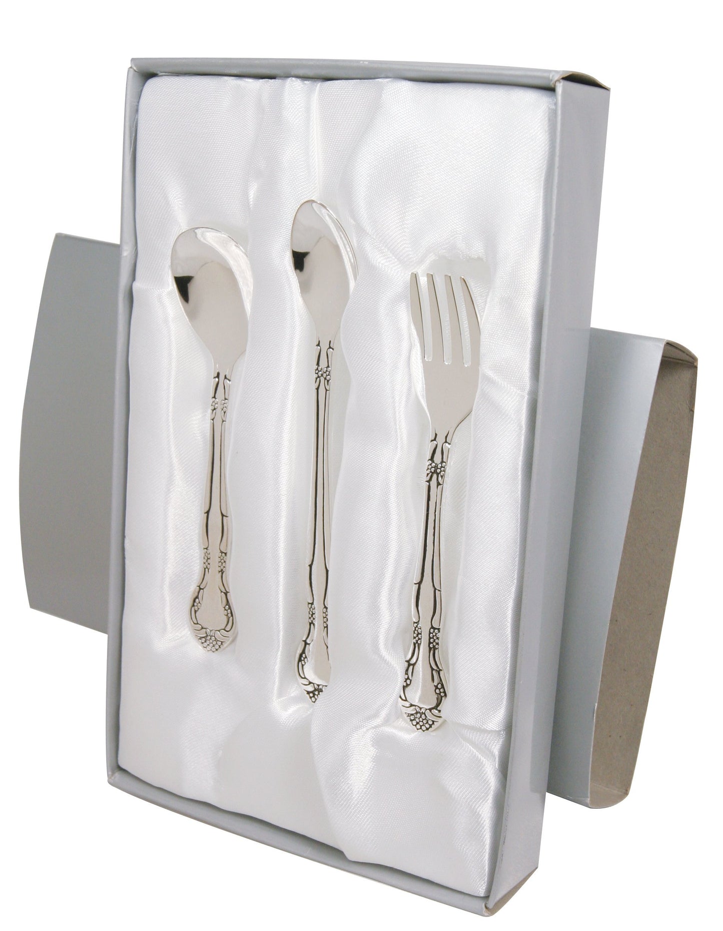 Stephan Baby 554385 3 Piece Silver Feeding Set - Pack of 2
