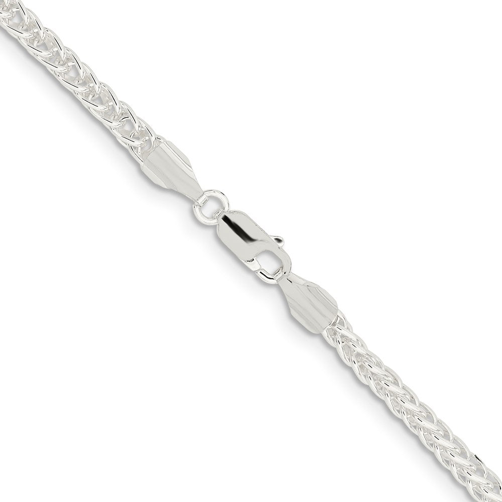 Sterling Silver 3mm Square Spiga Chain 24 Inches